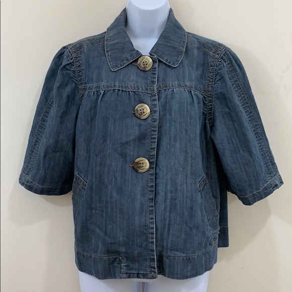 Venezia Cropped 3 Button Jean Jacket Size 14 / 16